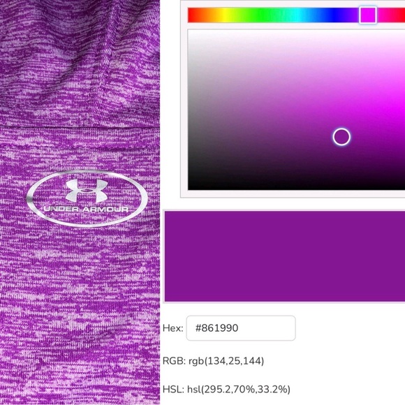 UNDER ARMOUR Hoodie Pullover Shirt Long Sleeve Purple Small Women’s - Picture 3 of 16